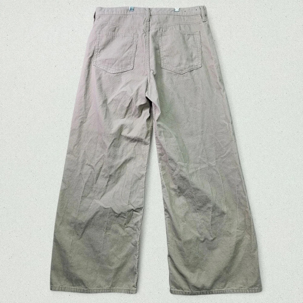 GAP Denim High Rise Wide Leg Pants Womens‎ 14/32 Beige Corduroy 90s Y2K
